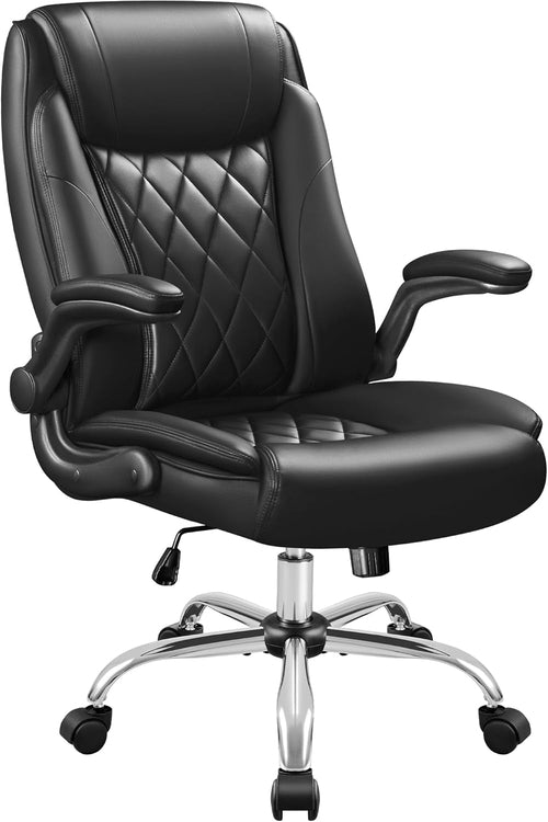 Executive Office Chair, Ergonomic High Back with Adjustable Flip-Up