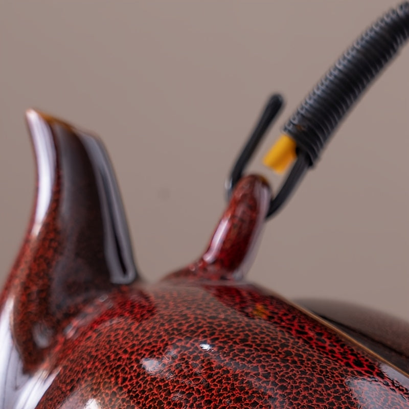 1pc Unique Kiln-Changed Ceramic Teapot, 25.36 oz, Assorted Novelty