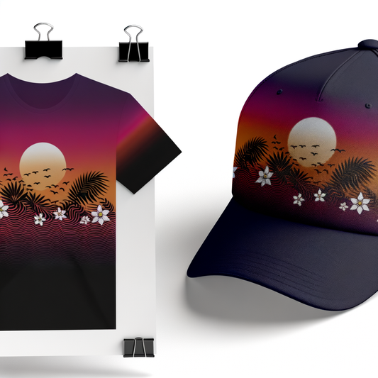 MoannaKai Tropical Sunset Vibes - Jan 31, 2026 - AI Generated T-shirt Design