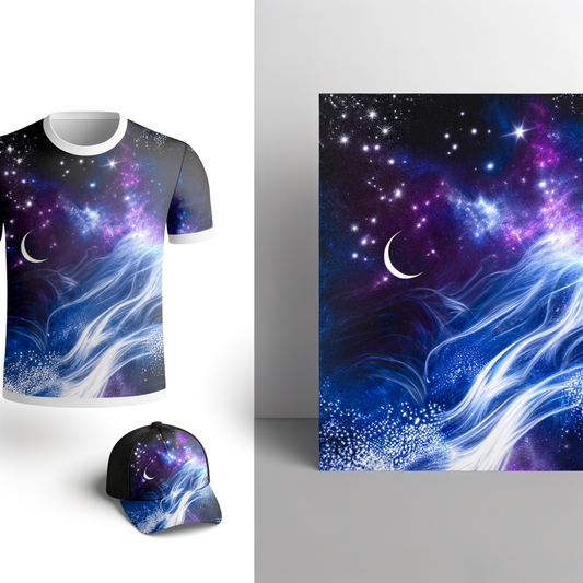 MoannaKai Cosmic Galaxy Spirit - Mar 21, 2026 - AI Generated T-shirt Design