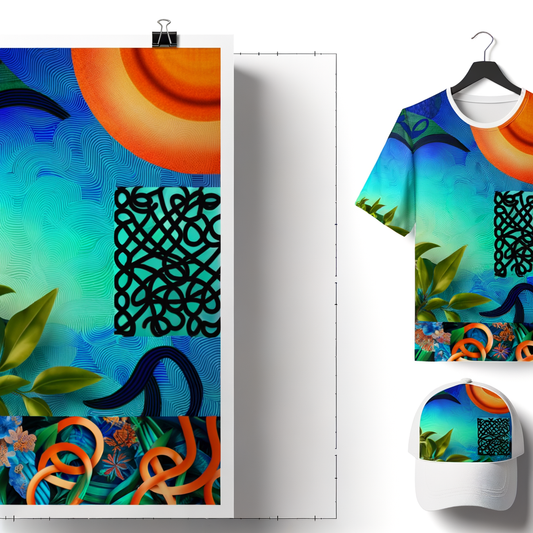 MoannaKai Abstract Art Fusion - Feb 9, 2026 - AI Generated T-shirt Design
